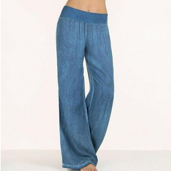 TIMIFIS Jeans For Women Women's Fashion Casual Loose Washed Denim Jeans Casual Solid Denim Jeans Pants For Women