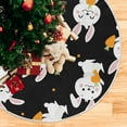 thumbnail image 5 of FMSHPON Easter Tree Skirt Colorful Eggs Bunny Xmas Christmas Tree Skirt Stand Mat for Holiday Party Decoration Indoor Outdoor 48 inches, 5 of 6