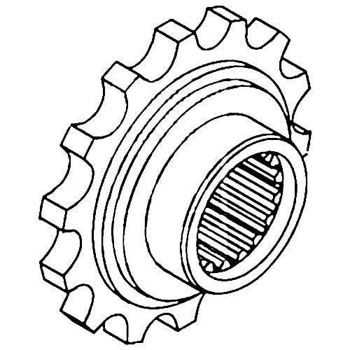 Coupler Sprocket Front fits Oliver 1550 1555 1600 1650 1655 1750 1755 1800 1850 1855 1900 1950 1955 107415A fits Roller Chain/ Sprockets/ Hubs