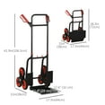 thumbnail image 3 of Diable Pliable à 6 Roues, Capacité de 264 Lb, Noir et Rouge, 3 of 10