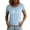 Blue(Womens Tops), variant on Short Sleeve Tops for Women Scoop Neck Cotton Linen Casual Summer Relaxed Fit Blouses with Side Slits