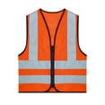 thumbnail image 5 of inhzoy Kids High Visibility Safety Vest Zipper Reflective Strips  Children Waistcoat A Orange 10-12, 5 of 7