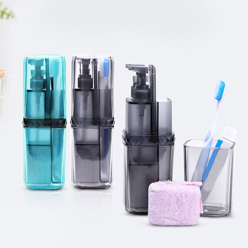 Travel Toothbrush Cup Case 3 In 1 Toothpaste Holder Portable Storage