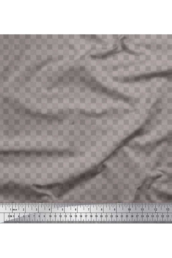 Poly Georgette Fabric Dot & Diagonal Stripe Shirting Fabric Prints by Yard 52 Inch Wide