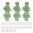 thumbnail image 1 of Hioecau Handwritten Business Cards 50 Sheets Blank Textured Paper Cards with Chiffon Ribbon Wedding Invitations Table Name Tags for Party Banquet Office Decor, 1 of 8