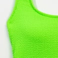 thumbnail image 2 of Traje de baño sexy para mujer sin espalda, para niñas sin mangas con almohadillas para el pecho, traje de baño elástico verdoso fluorescente, 2 of 2