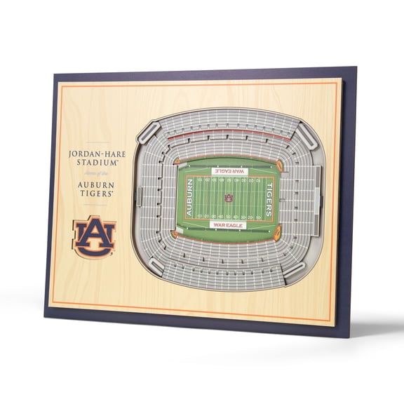 Auburn Tigers 17'' x 13'' 5-Layer StadiumViews 3D Wall Art