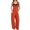 Orange, variant on WENWU Corduroy Overalls for Women Barrel Wide Leg Bib Pants Adjustable Strap Workwear Jumpsuits with Pockets Jumpsuit Spandex Jumpsuit Outfit Wedding Guest