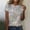 Gray, variant on Women Summer Tops Shirts Women's Casual Sparkling Crystal Printed Round Neck Short Sleeved Top