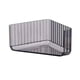 thumbnail image 1 of Organizador de baño apilable para joyas y cosméticos, estante triangular transparente de rayas grises, 1 of 8