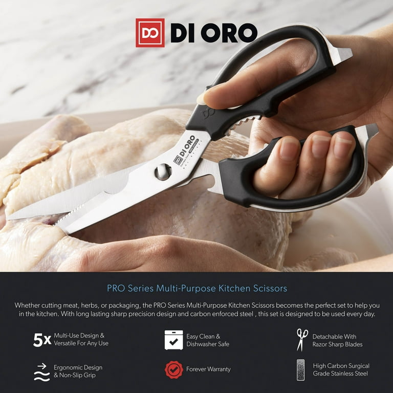 DI ORO Multi-Purpose High-Carbon Stainless Steel Kitchen Scissors