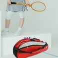 thumbnail image 6 of FENGGUIQU Portable Badminton Bag Dark Red Nylon Large Capacity Multi Layer Racket Storage Pouch, 6 of 8