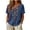 Navy, variant on QUNYINEY Summer Short Sleeve T Shirts for Women Cotton Linen Vintage Graphic Tees V Neck Loose Fit Embroidered Casual Pullover Tops