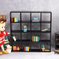 thumbnail image 2 of Estante de almacenamiento en miniatura con forma de casa de muñecas a escala 1:12, color negro, 16 u, 2 of 3