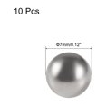 thumbnail image 2 of 10 piezas de rodamientos de bola de acero de 7 mm de diámetro Accesorios de herramientas tono plateado, 2 of 3