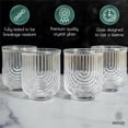 thumbnail image 3 of Greenline Goods Art Deco Cocktail Glasses (Set Of 4) Lowball Ribbed Wave Glasses - 12oz Vintage Crystal Glasses Drinking Set - Ripple Aesthetic Tumblers For Drinking - Heavy Base Retro Origami Design, 3 of 7
