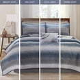 thumbnail image 4 of Madison Park Queen Size 8 Piece Quilt Set with Cotton Bed Sheets ,Reversible Bed Cover for All Seasons,Navy, 4 of 8