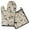 Paw Prints-2, variant on Paw Prints and Bones Kitchen Oven Mitt and Pot Holder Sets 2 Pcs for Baking, Cooking and Grilling, Heat Resistant Up To 392 °F