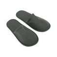 thumbnail image 2 of Unique Bargains 1Pair Disposable Slippers Foldable Closed Toe Anti-slip Hotel Slippers Deep Gray, 2 of 5