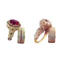 thumbnail image 1 of (2-Pack) Rinsvye Engagement Handmade Wedding Stone Women Rings Cut White Gift Jewelry Ring Packs for Women Ring Rings, 1 of 3