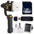 thumbnail image 2 of ikan FLY-X3-Plus 3-Axis Smartphone Gimbal Stabilizer with GoPro Mount + 32GB SDHC Class 10 Memory Card + SD Card USB Reader + Memory Card Wallet + Deluxe Starter Kit Bundle, 2 of 2
