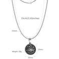 thumbnail image 2 of HIJONES Women Men's 12 Constellation Pendant Necklace Stainless Steel Birth Star Sign Pendant Chain Jewelry Cancer, 2 of 5