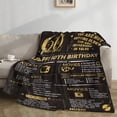 thumbnail image 2 of Happy 50th Birthday Gifts Throw Blanket for Men 50 Years Ago 1973 Birthday Gift Ideas for Women Wife Husband Soft Black Gold Flannel Fleece Blanket for Sofa Couch Party Decorations, 55'' x 70'', 2 of 5