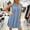 Blue, variant on Pajama Dress for Women Plus Size New Nightgown for Women Loose Sleeveless Pleated Sleep Dress Summer Lightweight Round Neck Comfy Nightdress