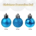 thumbnail image 3 of 24Pcs 1.1' Bolas de Navidad Unique Bargains Conjunto de Bolas colgantes para árbol de Navidad decoración navideña Azul, 3 of 7
