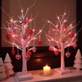 thumbnail image 2 of 2 Pack Valentine's Day Decoration Glow Birch Tree with 24 Heart Shaped Ornaments, USB with Timer and Battery Operated, Glowing Artificial Tree Indoor Bedroom Wedding Party Valentine's Day Decoration, 2 of 7