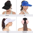 thumbnail image 5 of Womens Sun Visor Hat Wide Brim Summer Sun Hats UPF 50+ UV Protection Beach Hats Foldable Golf Visor for Women, 5 of 7