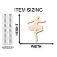 thumbnail image 2 of Unfinished Wood Ballerina Silhouette - Craft- up to 46" DIY 16" / 3/4", 2 of 3
