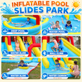 thumbnail image 5 of Neche 222" Giant Large Inflatable Water Slide Bounce House With 750W Blower, Splash Pool, Backyard Water Park for Kids Ages 3-8, Max 500lbs, Indoor & Outdoor Use, 5 of 9