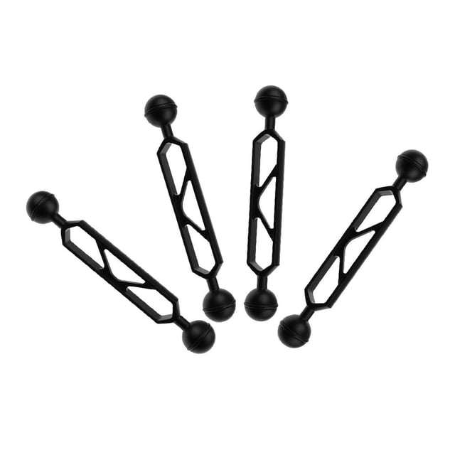 4 piezas de aleación de aluminio negro, 6 pulgadas de largo, doble extensión de de bola de 1 pulgada, accesorios de de luz para fotogra Soledad Brazo de extensión de bola dual