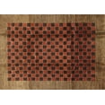 thumbnail image 1 of Ahgly Company Indoor Rectangle Contemporary Saffron Red Abstract Area Rugs, 4' x 6', 1 of 6