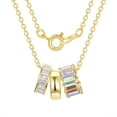 thumbnail image 5 of Adult 14KT Gold Flash Plated Ring Necklace with Simulated Diamonds, 5 of 6