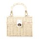 thumbnail image 1 of Bolso bandolera cuadrado de mimbre para mujer, bolso cruzado portátil de mimbre, pequeño bolso con caja, 1 of 5