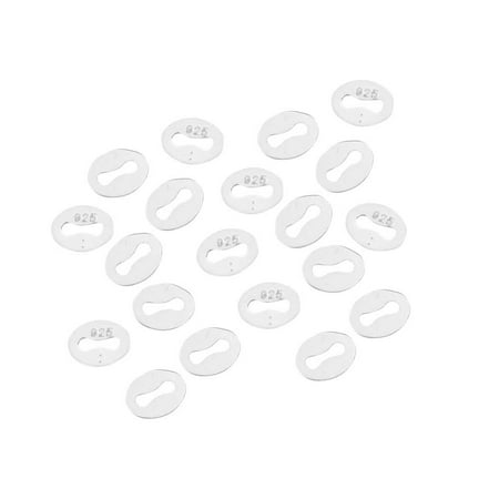 925 Sterling Silver Dog Tag - Sterling Silver Italian Quality Chain Tags, Stamped .925 2.2x1.7mm, 20 Pieces, Silver