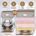 thumbnail image 5 of Colorful Stripe Window Privacy Film, Modern Pink Red Yellow Vertical Striped Static Cling UV Sun Blocking Heat Control Window Tint, Non-Adhesive One Way Windows Privacy Cover 35.4''x78.7'', 5 of 7
