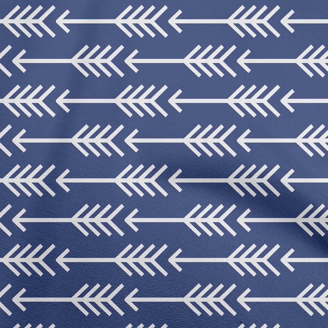 oneOone Cotton Poplin Blue Fabric Arow Sewing Craft Projects Fabric Prints By Yard 56 Inch Wide