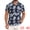 Navy Blue, variant on DARING DIVA Men's Short Sleeve Button Down Camp Collar Leaf Print Shirts S Black Green