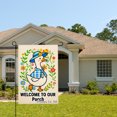 thumbnail image 2 of Jbralid Spring Garden Flag Duck Wearing Hat And Flowers Linen Summer Garden Flags for Outside 12x18 inch, 2 of 5