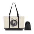 thumbnail image 7 of FORMRS Canvas Laptop Tote Bag for Women with 15.6" Computer Compartments Shoulder Handbag, Beige Astronaut Space, 7 of 7
