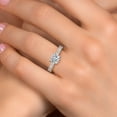 thumbnail image 3 of Gem Stone King 14K Two Tone Gold IGI Certified White Lab Grown Diamond Engagement Ring for Women | 2.00 Cttw |  Center 1 Ct Princess Cut | D-E Color | VS1-VS2 Clarity | Size 7, 3 of 6