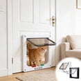 thumbnail image 7 of Cat Door Flap, Cat Door for Interior Exterior Door (Outer Size 7.7" x 7.5"), 4-Way Locking Flap for Cats & Dogs, Weatherproof Pet Door (M, Black), 7 of 7