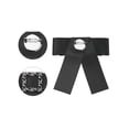 thumbnail image 3 of INSPIRE CHIC Women's Large Solid Color Bow Square Rhinestone Brooch Ties for Retro Chic Black, 3 of 4