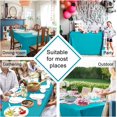 thumbnail image 3 of Turquoise Tablecloth for Rectangle Tables - Waterproof and Spillproof Washable Fabric Table Cloth for Dining Room Kitchen Party, 60 x 102 Inch, 3 of 5