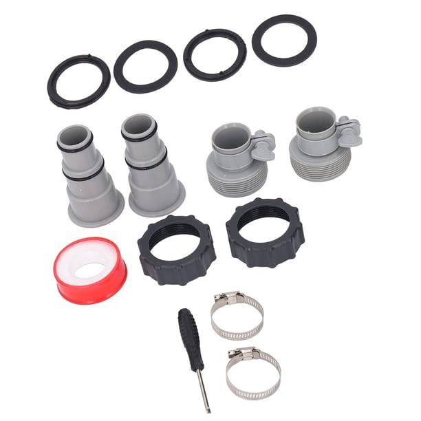 Kit Convertidor de Adaptador de Manguera, Amplio Adaptador de Manguera Roscada Tamamosos Estándar para la Bomba de Filtro para Mangueras de 1.5 y 1.25 Pulgadas