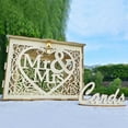 thumbnail image 4 of Jolik Wedding Money Box Holder with Sign, Large Rustic Wood Wooden DIY Envelop Gift Card Shadow Boxes with Lock Slot for Reception Anniversary Graduation Birthday Party Parties (Mr & Mrs), 4 of 8