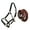 Black Rust, variant on Nylon Horse Neoprene Padded Nylon Adjustable Halter Brass Hardware 606181